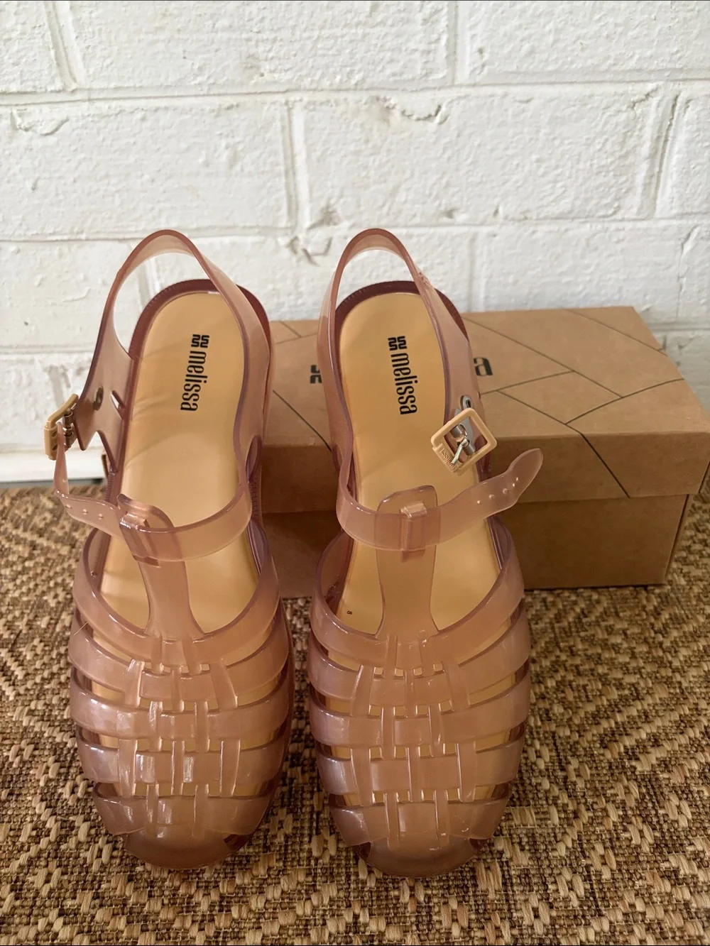 Melissa Possession Jelly Fisherman Sandals in Beige (Women Size 9) - Picture 2 of 5